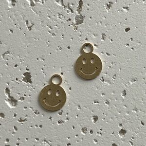 Gold Smiley Face Charms